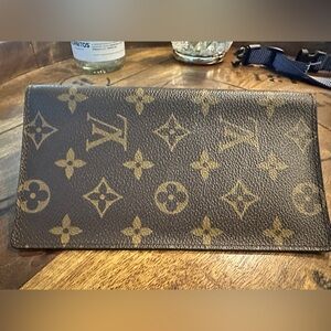 Authentic Louis Vuitton Monogram checkbook holder/case wallet.